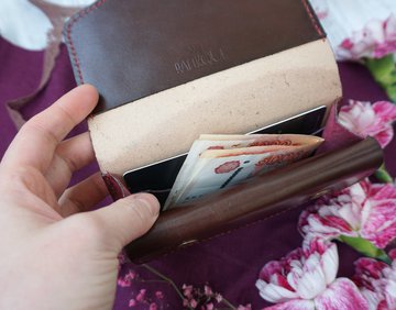 Небольшой кошелёк «Букет с клематисом» - фото 3