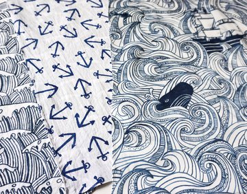 Набор мужских носовых платков «Синее, синее море» - фото 2