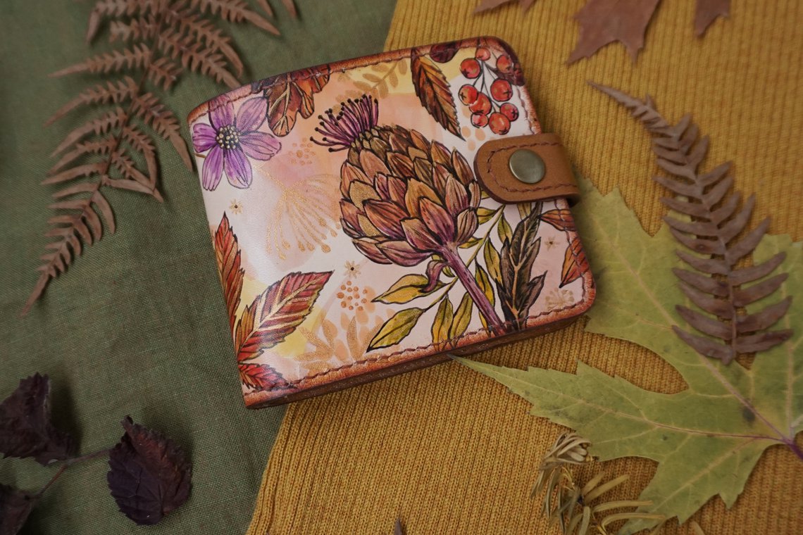 Складной кошелёк "Золотая осень" - фото 1