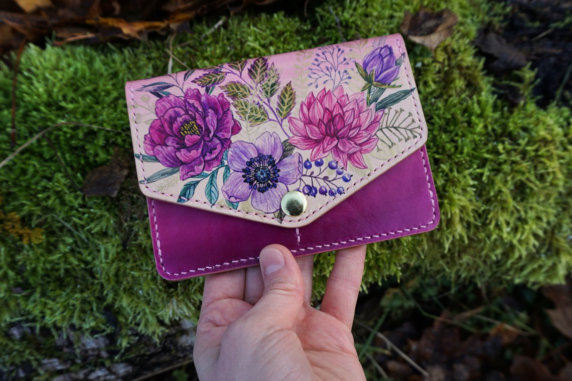 Маленький кошелёк «Закат в саду» - фото 1