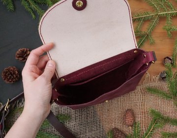 Кожаная сумочка «Малиновое варенье» - фото 2