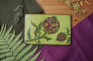 Плоский кошелёк «Зелёный артишок»