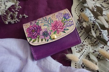 Маленький кошелёк «Закат в саду»