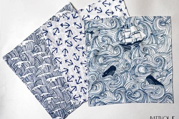Набор мужских носовых платков «Синее, синее море»
