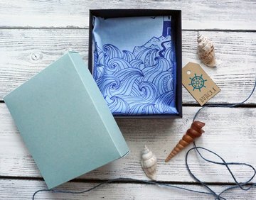 Набор мужских носовых платочков «Синий океан» - фото 4